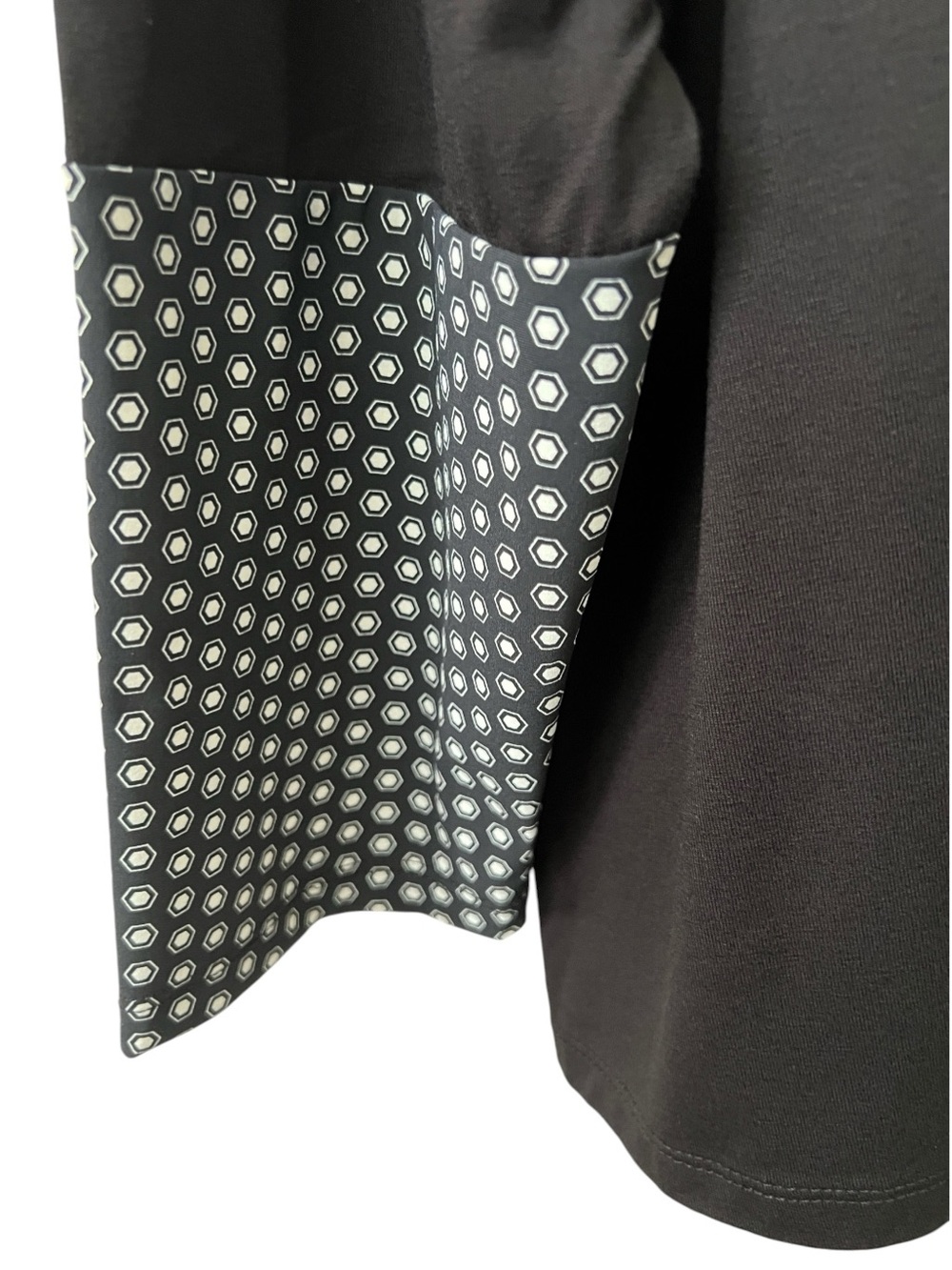 Alembika Tekbika Mono Dot Cuff Tunic Top Black White NWT Size 3 | US 10-12 - Picture 8 of 13